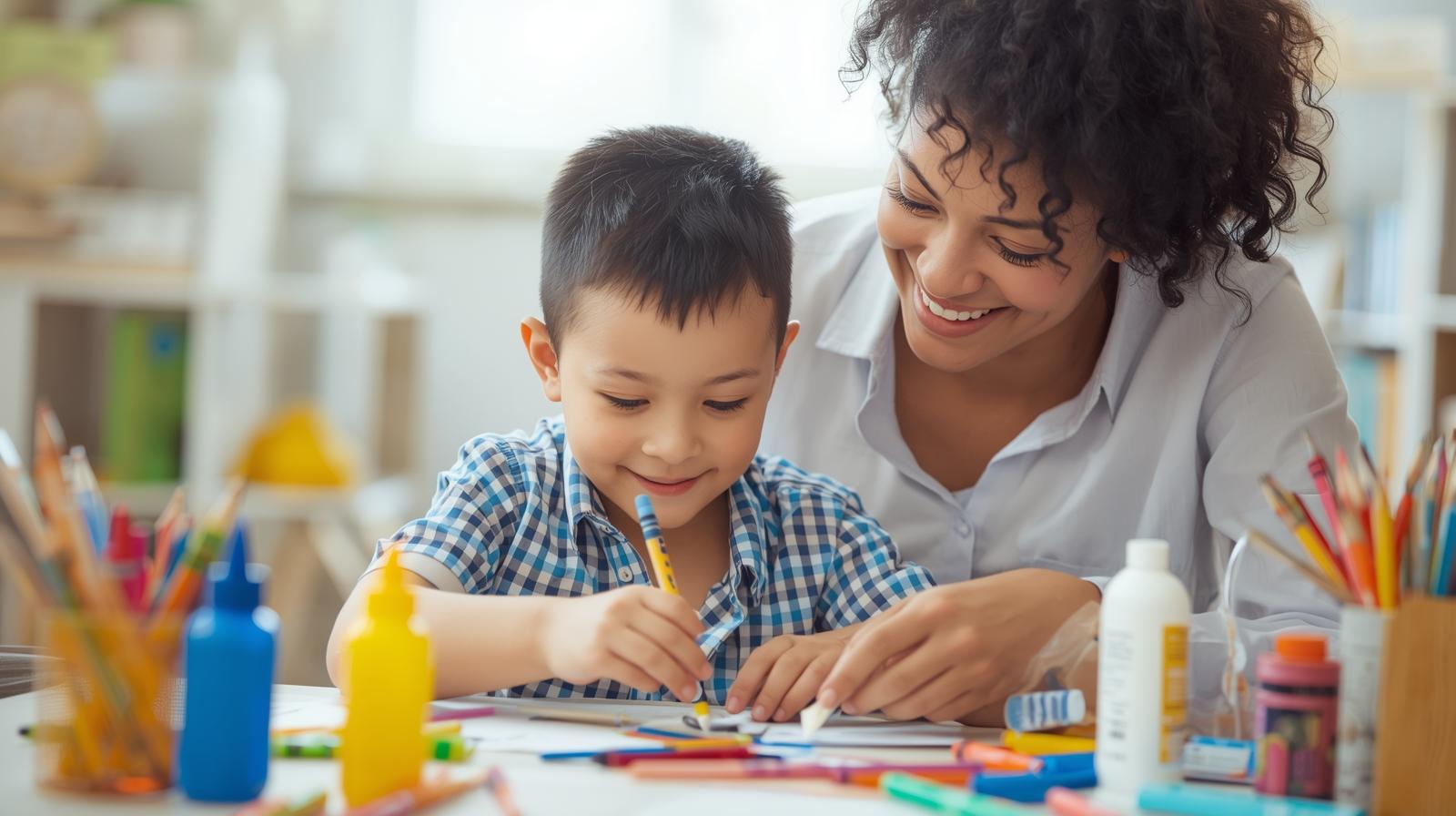 Nanny helping a child with a craft or activity.jpg